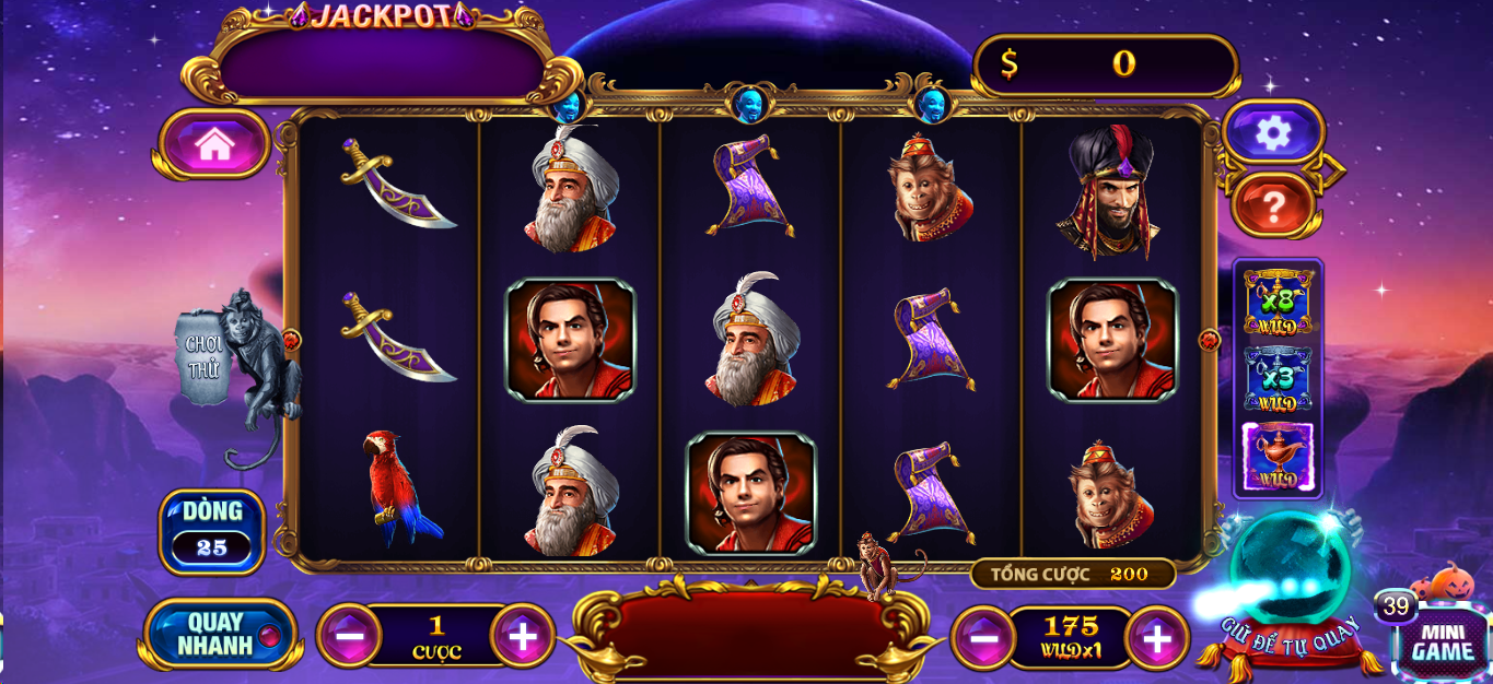 Tính năng vô cùng đặc biệt của Aladdin Slot trong Nổ Hũ 789 Club