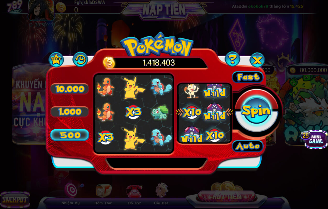 Đôi nét về tựa game Pokemon tai 789 club